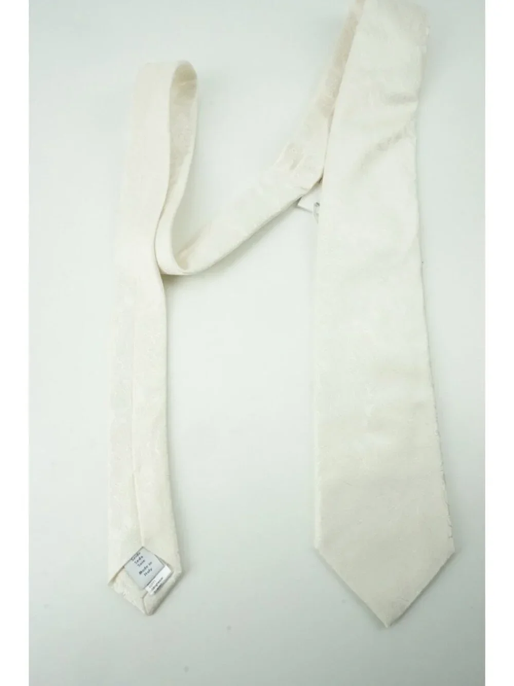 Eton Eggshell White Jumbo Paisley 100% Silk Tie Brand New With Tags